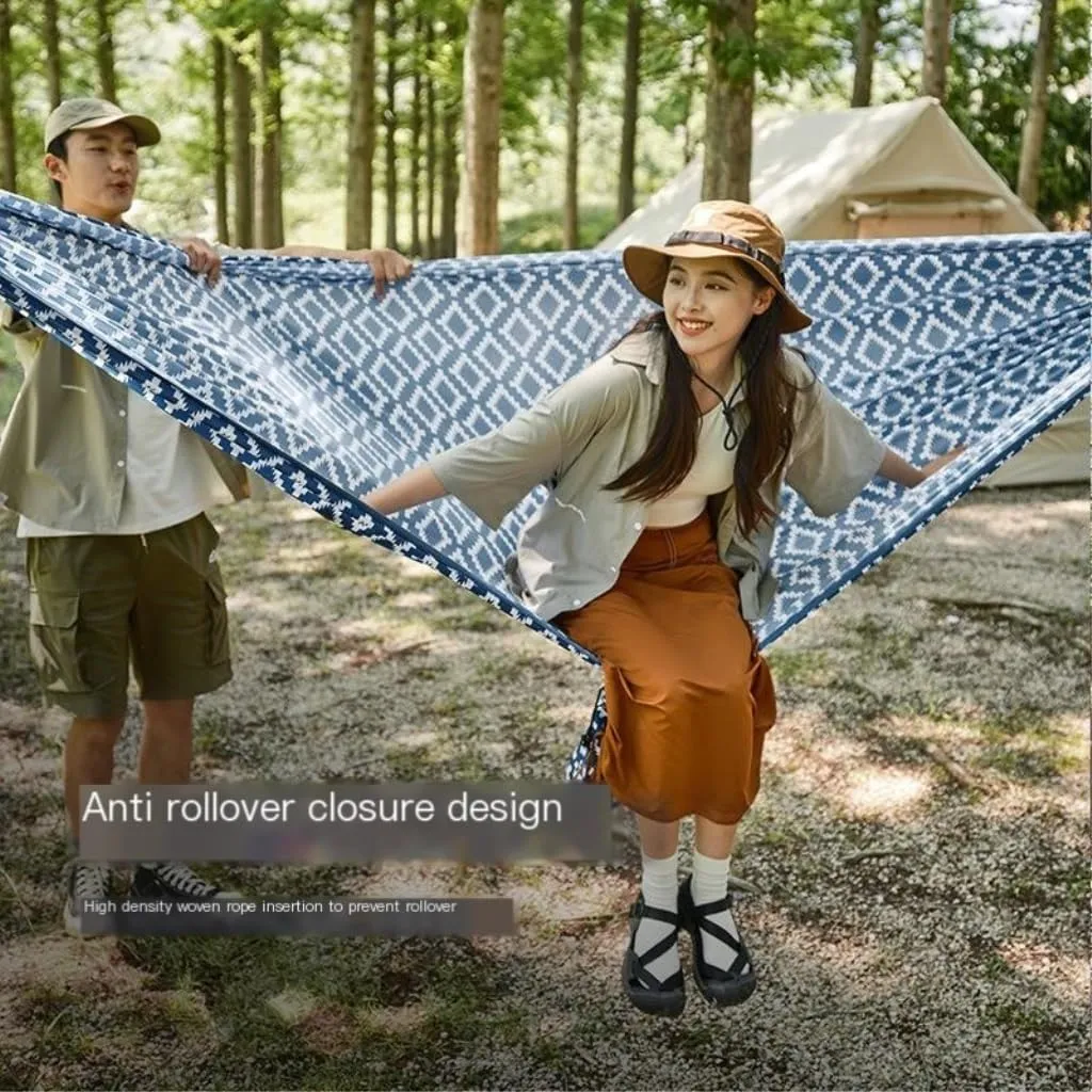 Hammocks Hammock Outdoor Swing Single Double Camping Anti-Rollover Home Dormitory Hanging Chair Indoor Hanging Rope Camping Hammocks(Small)