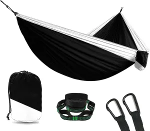 Hammocks Outdoor 1-2 Person Portable Outdoor Camping Hammock with Mosquito Net High Strength Parachute Fabric Hanging Bed Sleeping Swing