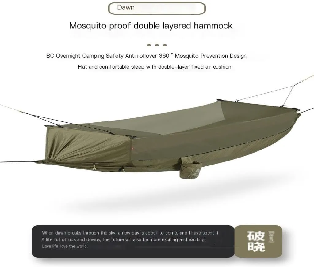 Hamock Hammock Outdoor Camping Outdoor Camping Double-Layer Anti-Mosquito Hammock Breathable Hanging Tree Tent Hanmock(Red)