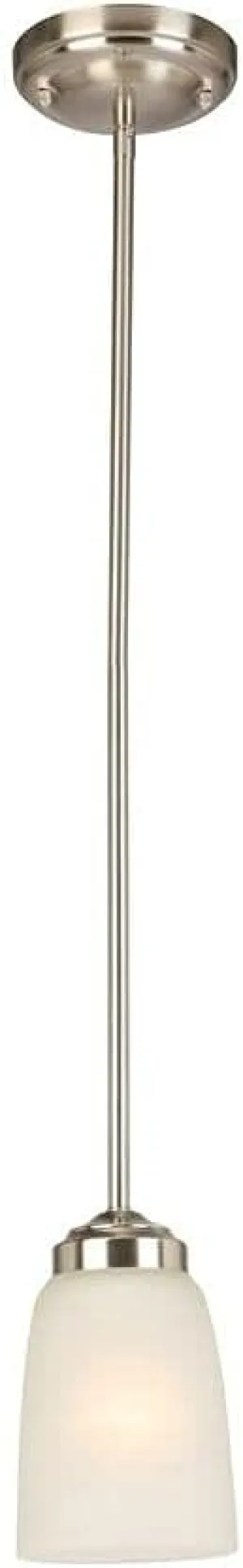 Hampton Bay 1-Light Brushed Nickel Mini Pendant