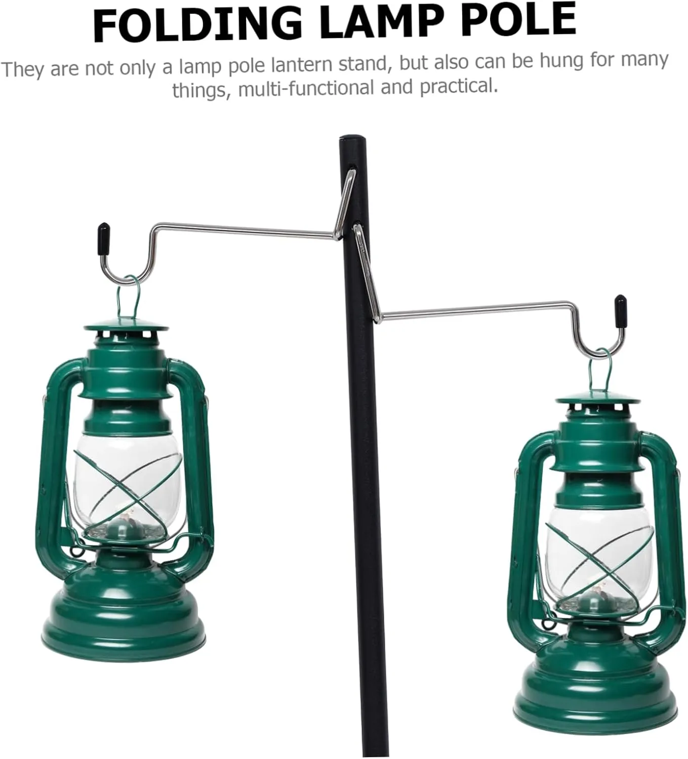 HANABASS 1 Set Folding Table Light Stand Outdoor Light Bracket Camping Lamp Stand Folding Lamp Pole Lantern Stand