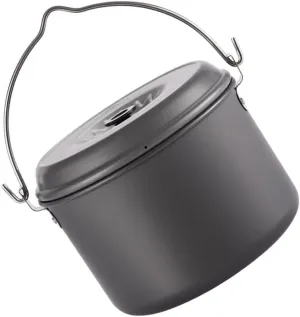 HANABASS 1pc Outdoor Pot Camping Pot Cooking Pot Backpacking Pot Durable Cook Kit Pot with Folding Handle Camping