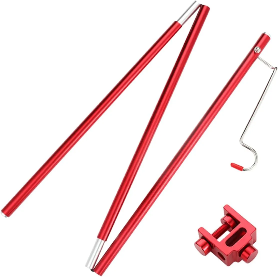 HANABASS Folding Lamp Stand for Outdoor Camping Light Pole with Sturdy Aluminum Alloy Three Section Design for Stability for Picnics and Hiking Supports Tables Up