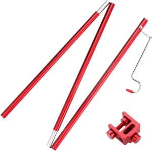 HANABASS Folding Lamp Stand for Outdoor Camping Light Pole with Sturdy Aluminum Alloy Three Section Design for Stability for Picnics and Hiking Supports Tables Up