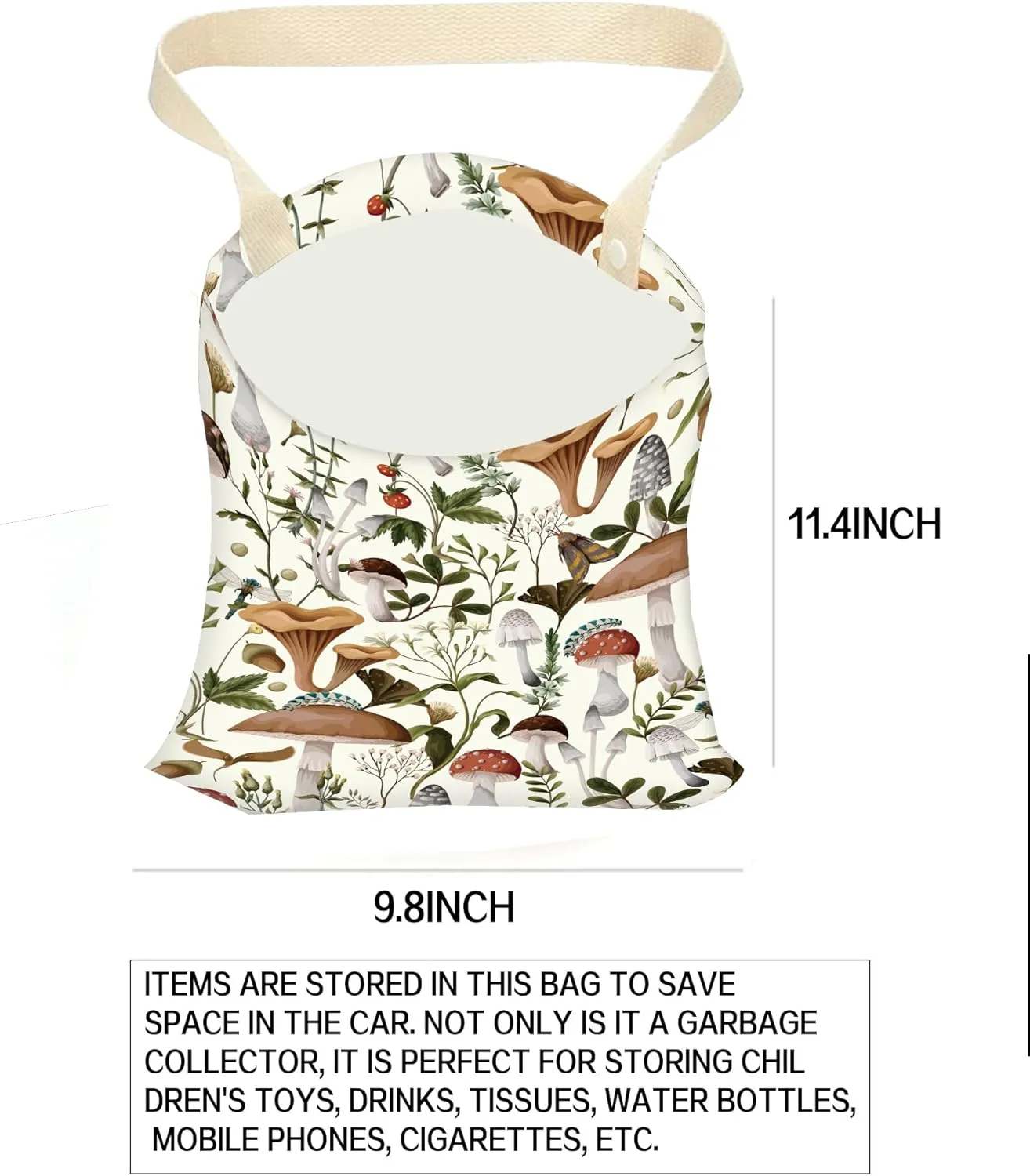 Hanging Car Trash Can and Bag for Accessories
