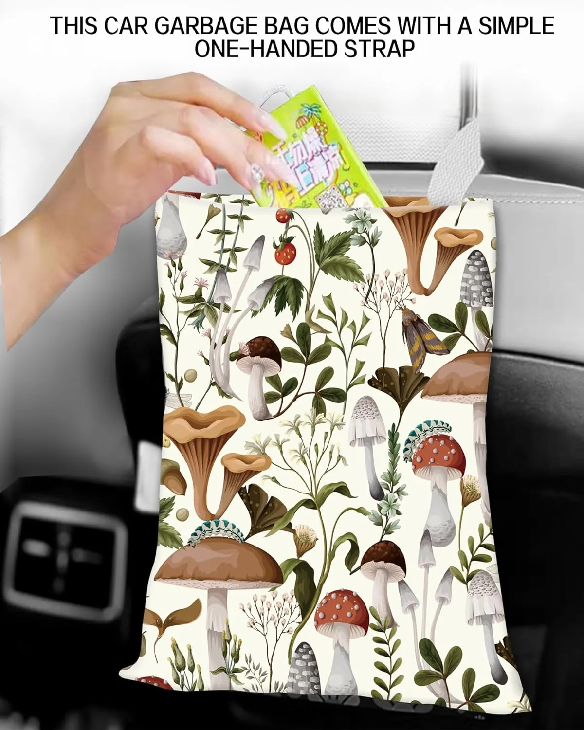 Hanging Car Trash Can and Bag for Accessories