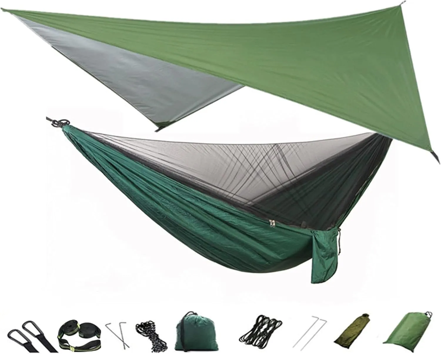 Hanging ?Chair Swing Camping Hammock, Portable Travel Hammock with Net and Rainfly, Tree Light Hammock Tent for Outdoor Backyard Hiking Hammock