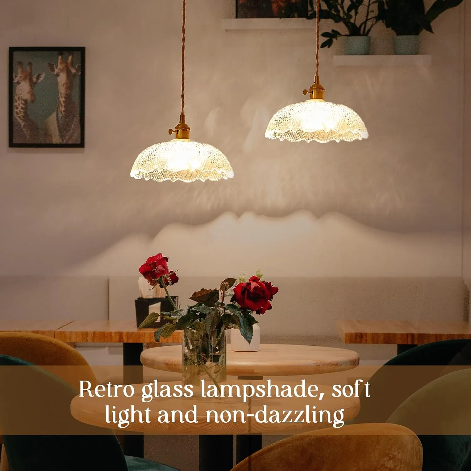 Hanging Lamp Plug in,Golden Adjustable Light Cord Plug in Pendant Light 9.8 Inch Glass Lampshade Hanging Ceiling Light Kitchen Island Pendant Lights for Bedroom with Light Bulb