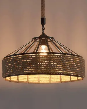 Hanging Lamp Vintage Hemp Rope Pendant Ceiling Lamp For Home Decoration Restaurant