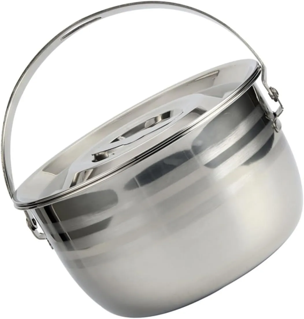 Hanging Pot for Camping Pot Sturdy Stainless Steel Lightweight for Outdoor Cooking