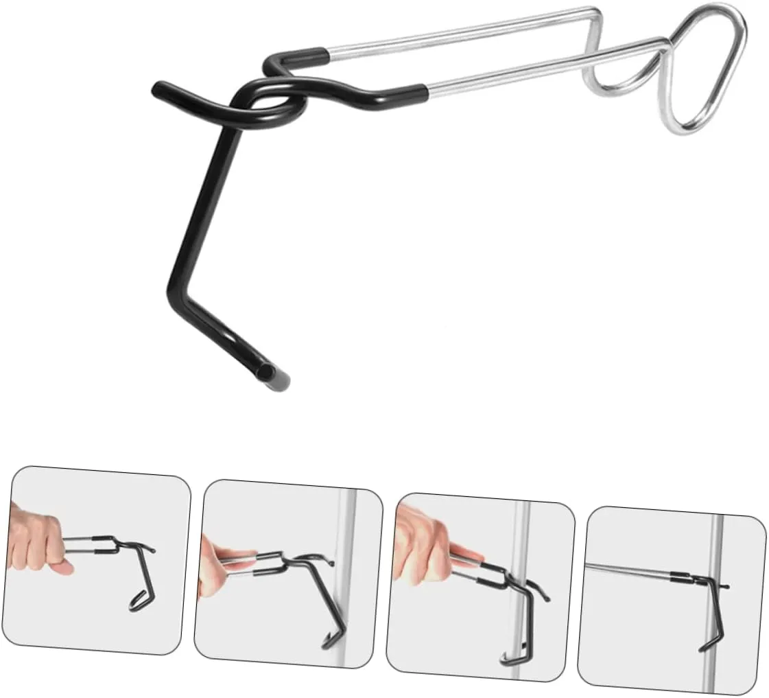 Happyyami 2pcs Light Hook Stainless Steel Rubber Camping Supplies