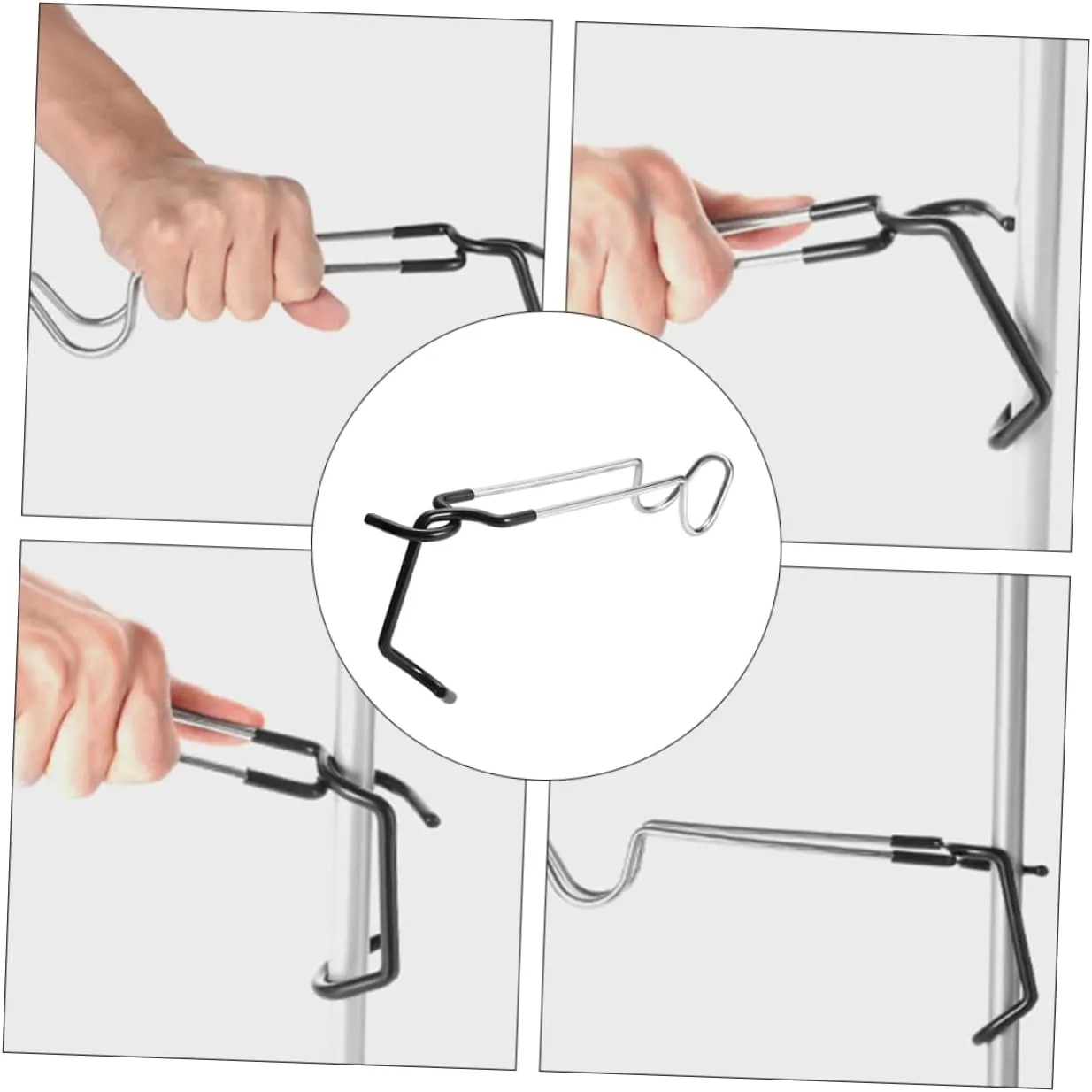 Happyyami 2pcs Light Hook Stainless Steel Rubber Camping Supplies