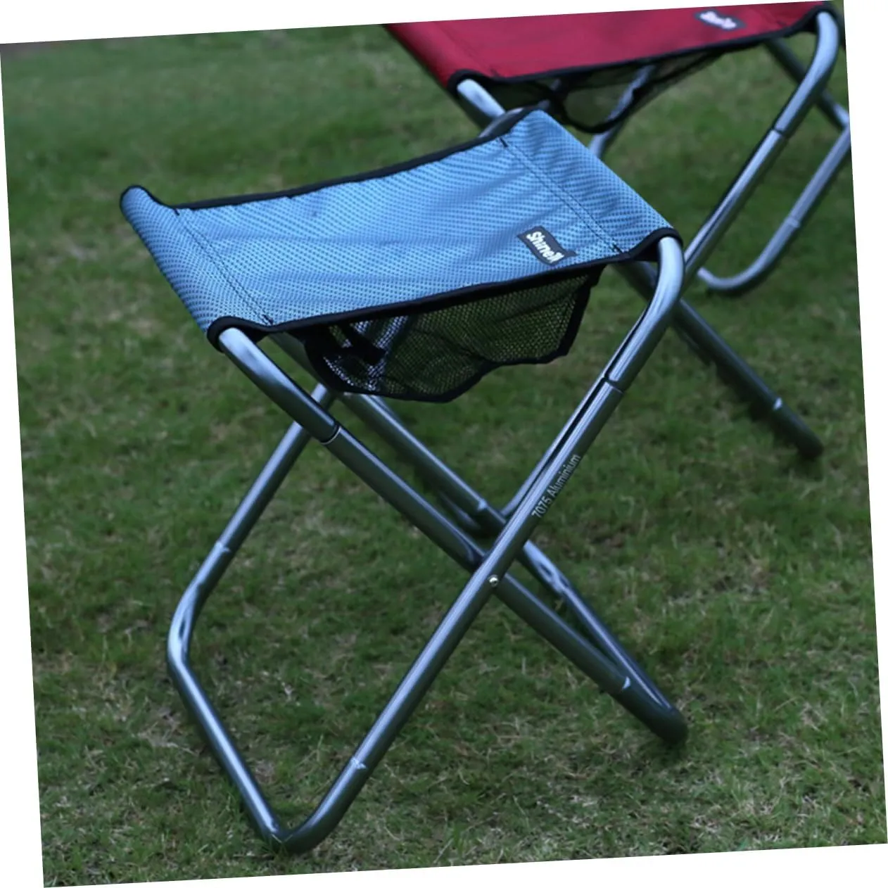 Happyyami Fishing Chair Hiking Seat Heavy Duty Aluminum Alloy Stool Portable Folding Stool for Outdoor Activities