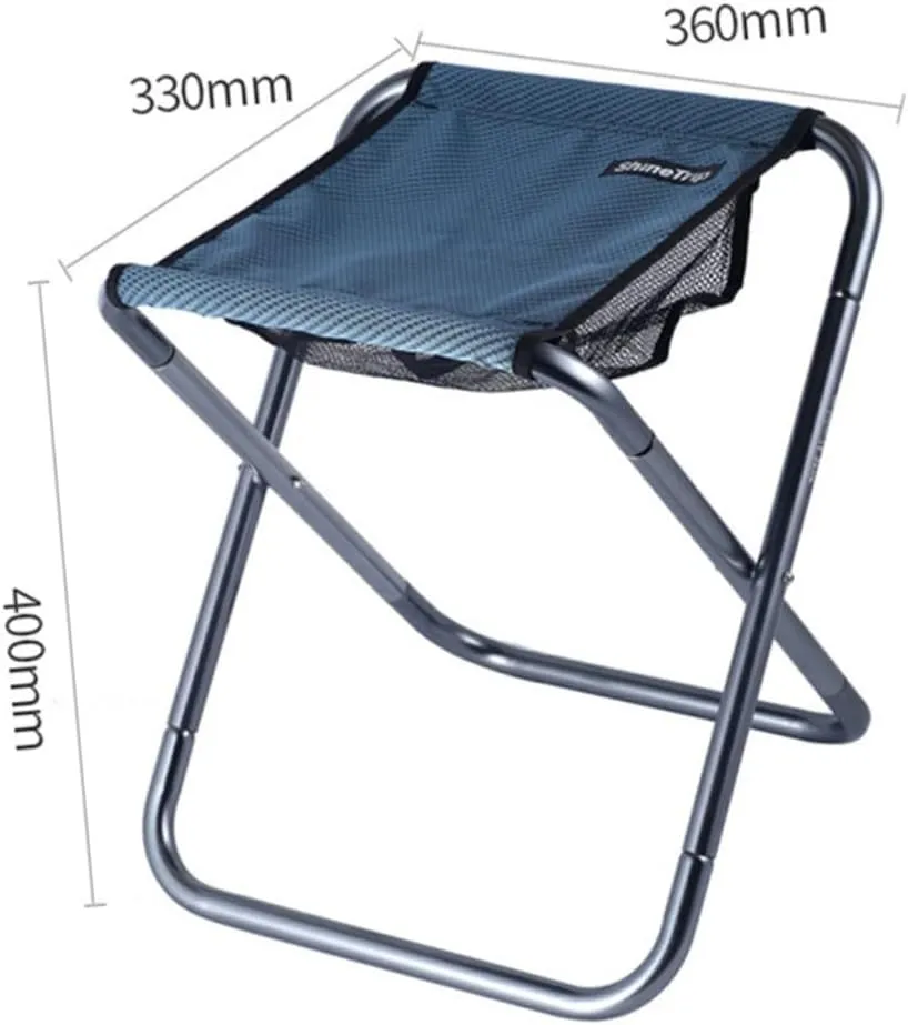 Happyyami Fishing Chair Hiking Seat Heavy Duty Aluminum Alloy Stool Portable Folding Stool for Outdoor Activities