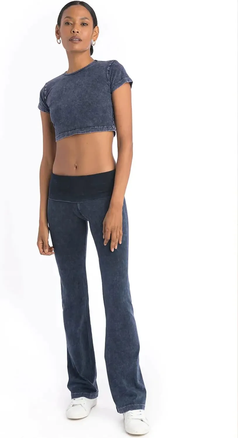 Hard Tail Roll Down Bootleg Flare Pant