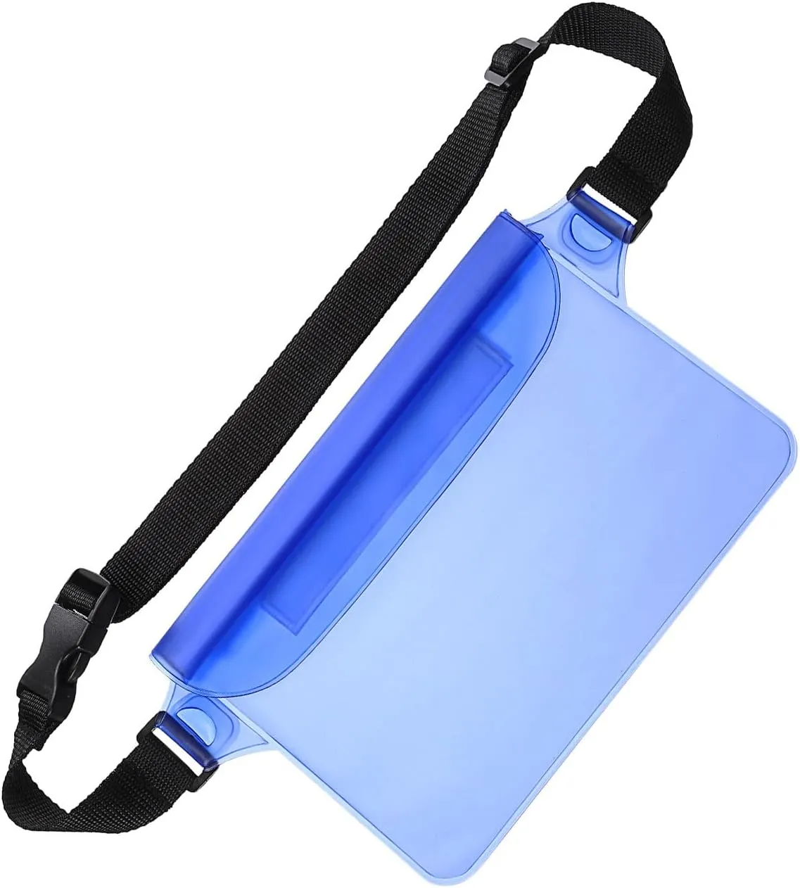 HARFINGTON Waterproof Pouch Waterproof Fanny Pack Floating Waterproof Bag with Adjustable Waist Strap for Travel Beach Swimming Kayaking Boating Pool Accessories, Clear Blue