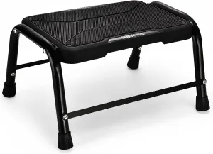 HBTower Step Stools for Adults with Non-Slip Rubber Feet, Holds Up to 300 lbs, Lightweight Stepping Stools for Bedroom Kitchen Bathroom, Bed Steps for High Beds, Black