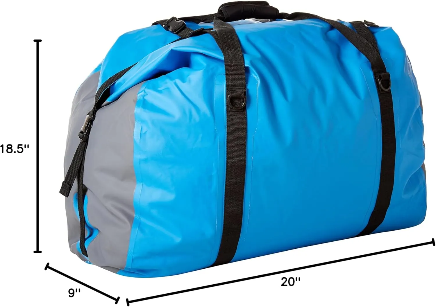 Heavy Duty Waterproof Roll-Top Vinyl Duffel Bag