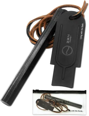 Hexa Fire Starter - Hexagon Ferro Rod with 6 Wide Striking Surfaces - 1/2" Thick Fire Steel - 20,000  Strikes - Survival Igniter with Leather Neck Lanyard & Big Striker