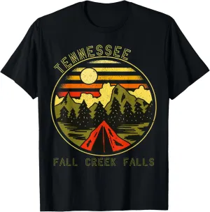 Hiking Camping Fall Creek Falls Bonfire Tennessee Camping T-Shirt