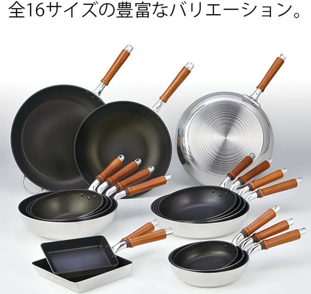 Hokuriku Aluminum Deep Fry Pan, 9.4 inches (24 cm), Lightweight, Gas Fire, Made in Japan, Deep, Light, All-Over Uniform Heating, Time-saving Frying Pan, Durable, Frying Pan Made in Japan, Aluminum
