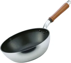 Hokuriku Aluminum Deep Fry Pan, 9.4 inches (24 cm), Lightweight, Gas Fire, Made in Japan, Deep, Light, All-Over Uniform Heating, Time-saving Frying Pan, Durable, Frying Pan Made in Japan, Aluminum