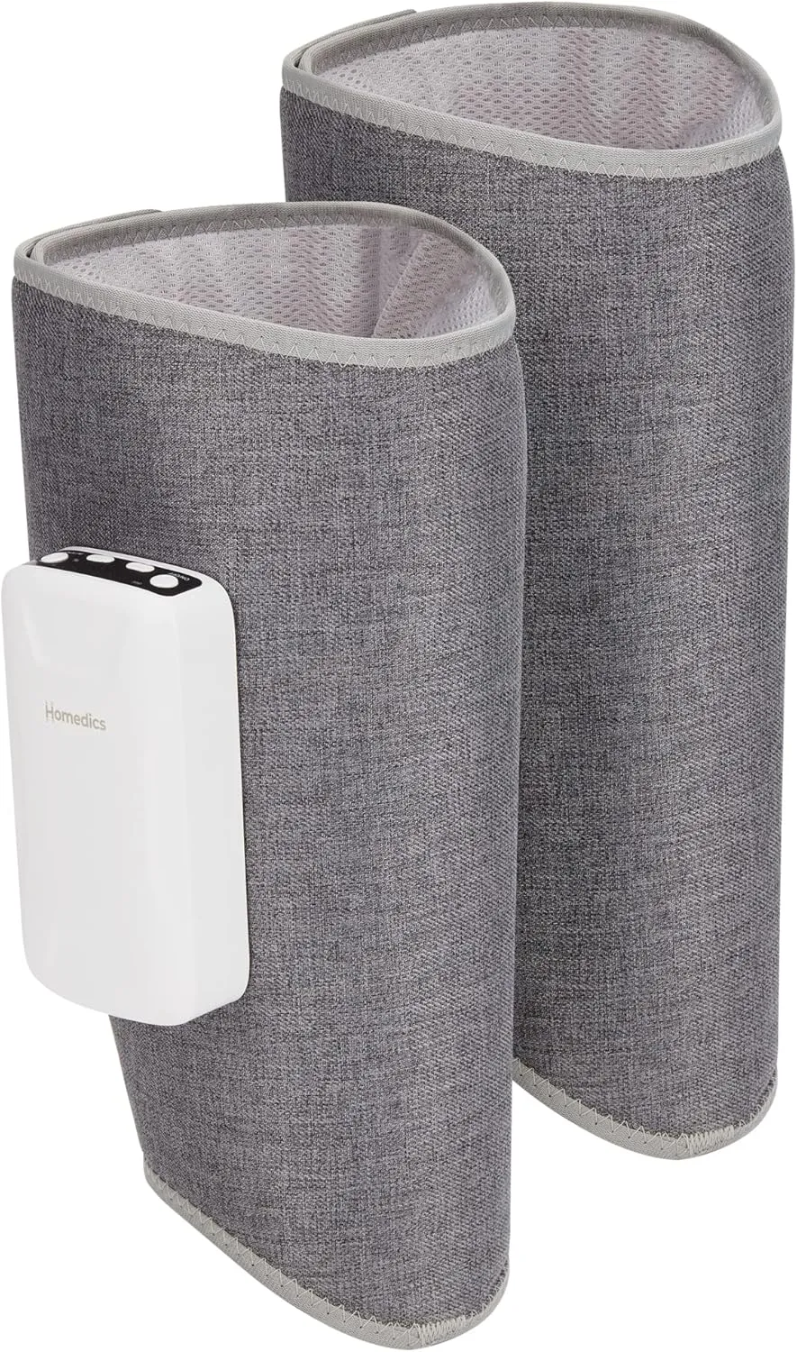 Homedics Calf Massager, Ultra-Quiet Leg Massage Sleeve with Soothing Heat, Cordless with USB Charging, 2 Massaging Sleeves