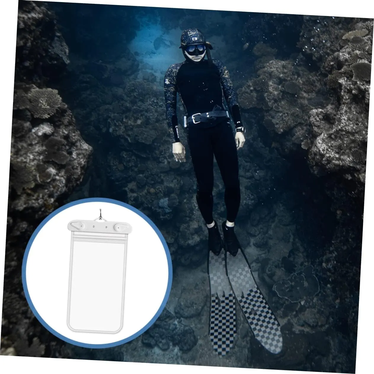 Homoyoyo 2pcs Phone Pouch Transparent Cell Phone Bag for Beach Swimming Rafting Design High-strength Lanyard Floating Dry Bag Protects from