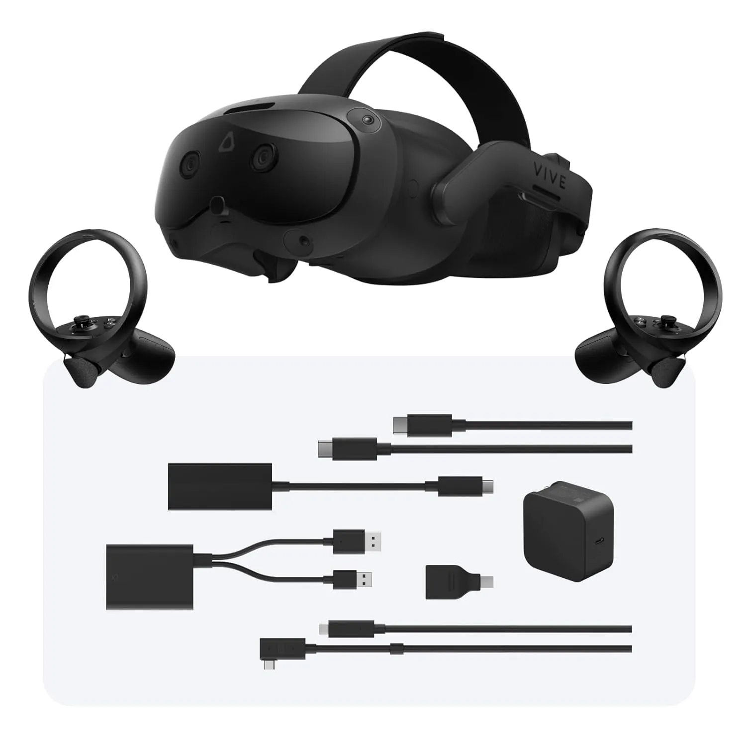 HTC Vive Focus Vision VR Headset with DisplayPort PC Streaming Kit & Starter Game Pack