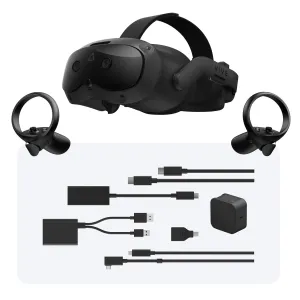 HTC Vive Focus Vision VR Headset with DisplayPort PC Streaming Kit & Starter Game Pack
