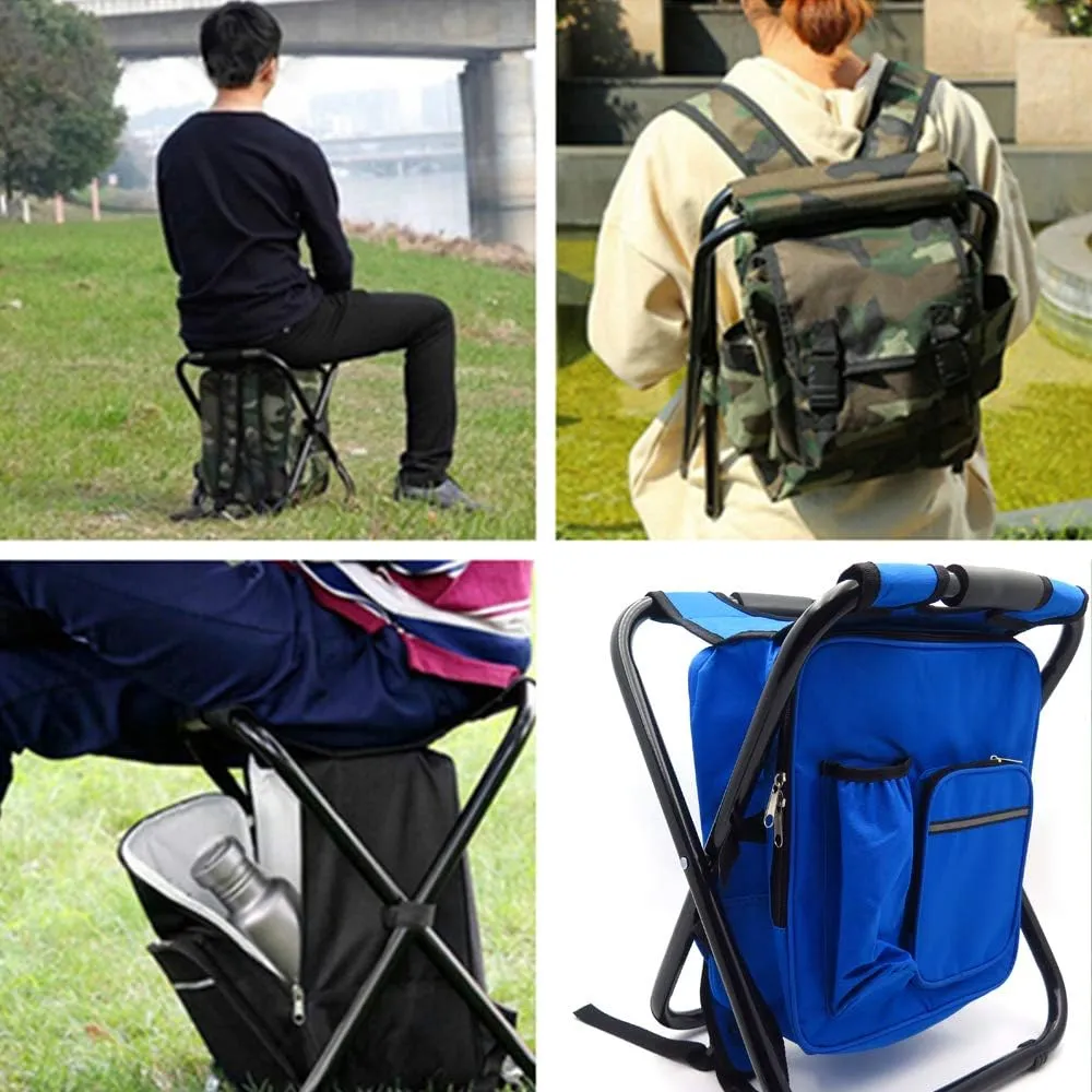 HTTMT - Portable Folding Camping Fishing Chair Stool Travel Backpack Beach Bag [Item Number: ET-Seat001]