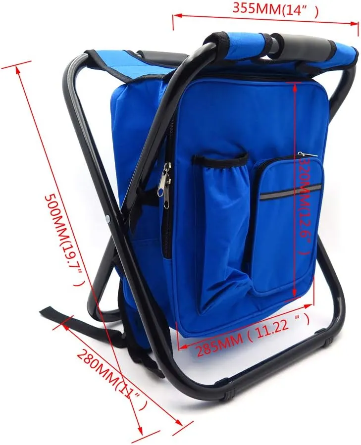 HTTMT - Portable Folding Camping Fishing Chair Stool Travel Backpack Beach Bag [Item Number: ET-Seat001]