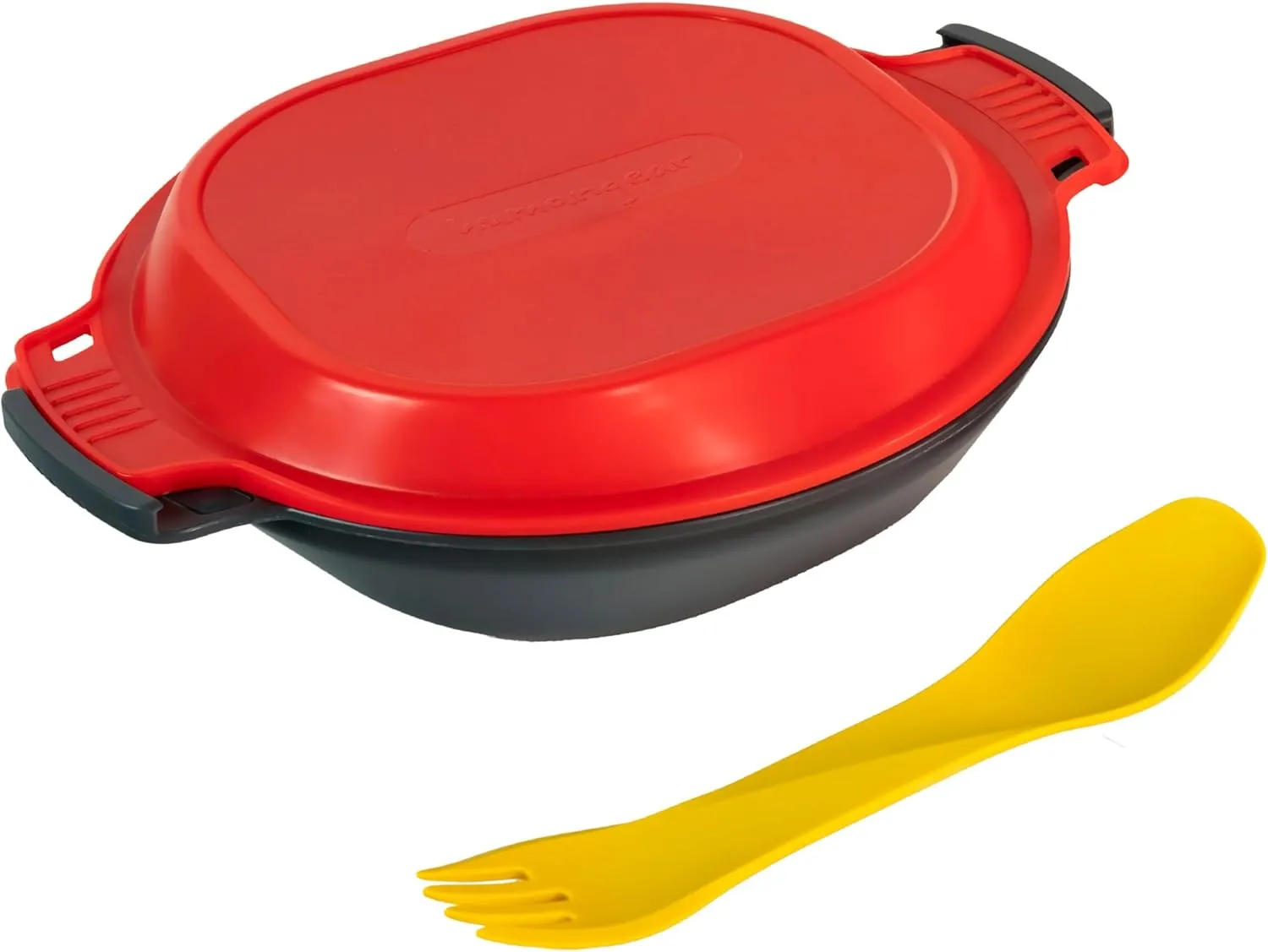 humangear GoKit Light | Travel Mess Kit | 5-Tool Portable Bowl, Plate, Spork | Camping Utensils