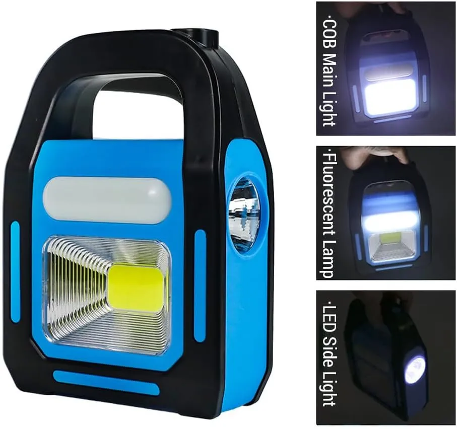 HXBER 3 in 1 Solar USB Reable Camping Lantern Waterproof Emergency Flashlight