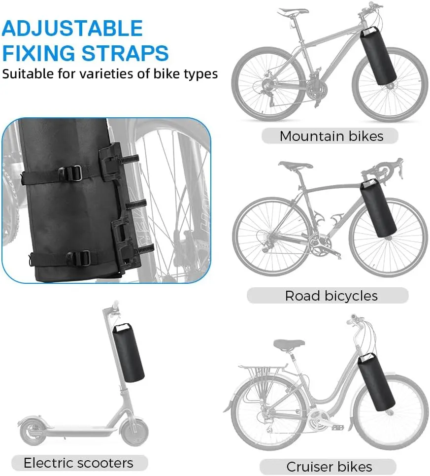 HXBER 3L/7L Bike Fork Bag Waterproof Roll Top Dry Bag Bike Fork Bag Cycle Pack Bike