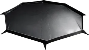 HXBER Tent Floor Mat Pyramid Tent Waterproof Ground Mat Picnic Mat Waterproof Beach Mat, Black