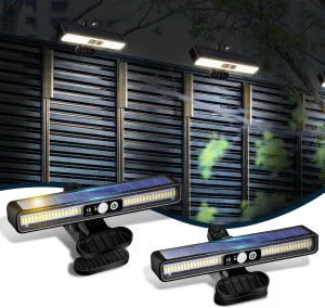 ICEKO KN Clip On Solar Motion Lights Outdoor Waterproof, Solar Fence Lights Outdoor with 3 Lighting Modes,36 LED Portable Security Light for Fence,Gutter,Backyard,Garage,Camping (2 Pack)