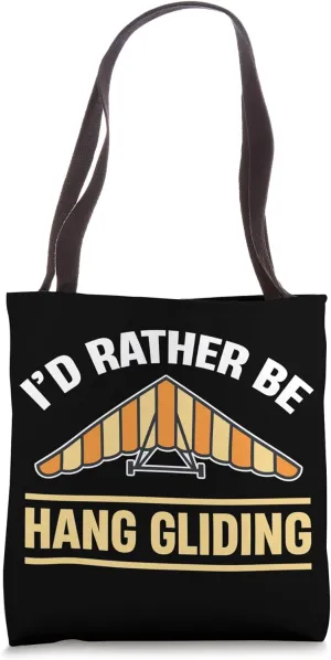 I'd Rather Be Hang Gliding Skydiver Parachuting Adventure Tote Bag