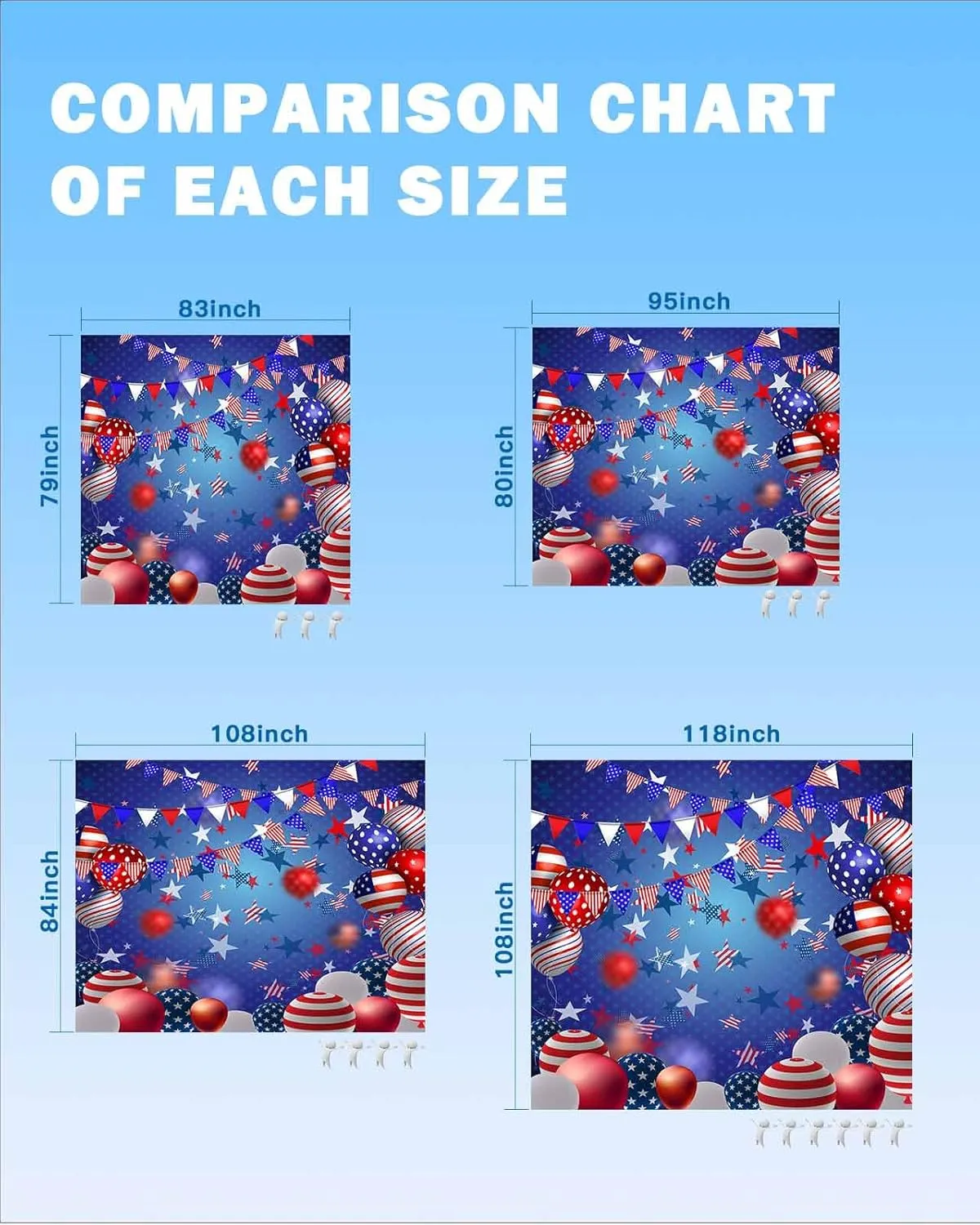 Independence Day Beach Blanket Large with Stakes Waterproof Sandproof Beach Mat with Corner Pockets for Outdoor Travel Camping Hiking Picnic Essentials,4th of July Red Blue Stripes Stars 95"x80"