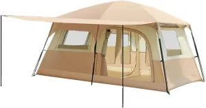 Indian Tent Tipi Outdoor Double Layer Camping Tower Tent Family Camping Tent Yurt Teepee Tent for Outdoor Hiking 3-4 Person