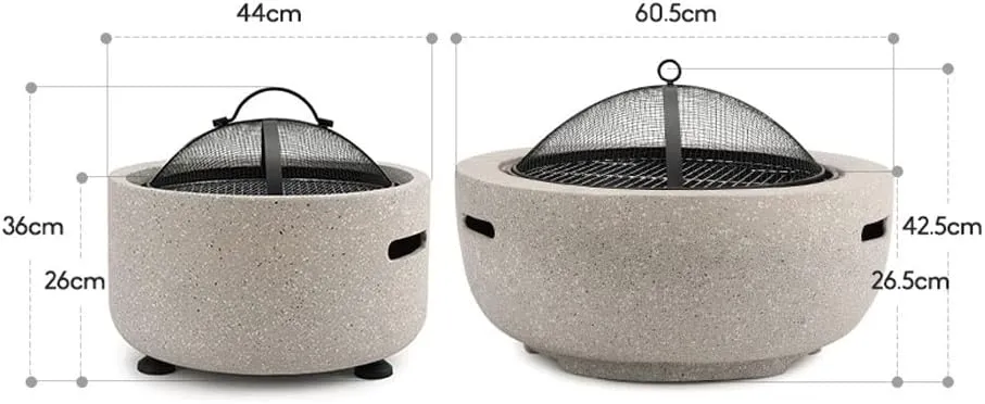 Indoor Stove, Charcoal Basin, Charcoal Stove, Heating Stove, Courtyard, Outdoor Charcoal Stove, Barbecue Stove (Size : 44cm)