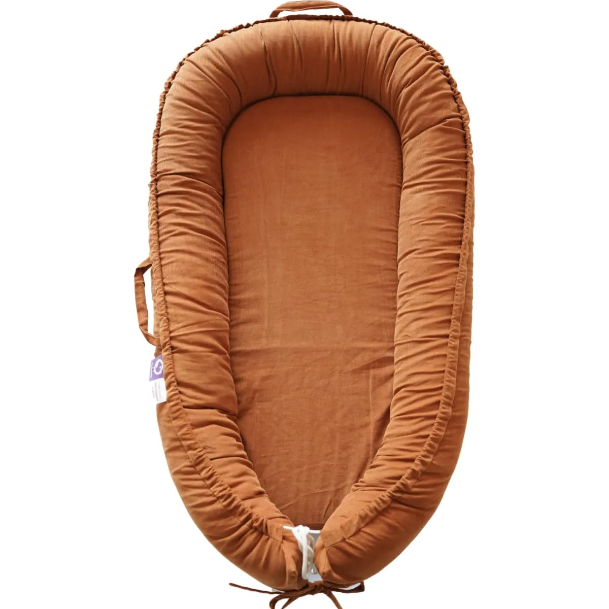 Infant Lounger, Baby Nest Cover for Baby Girls & Boys, Newborn Essentials for Baby 0-12 Months, 100% Cotton Breathable, Portable Travel Bed (GoldenBrown, Corduroy)