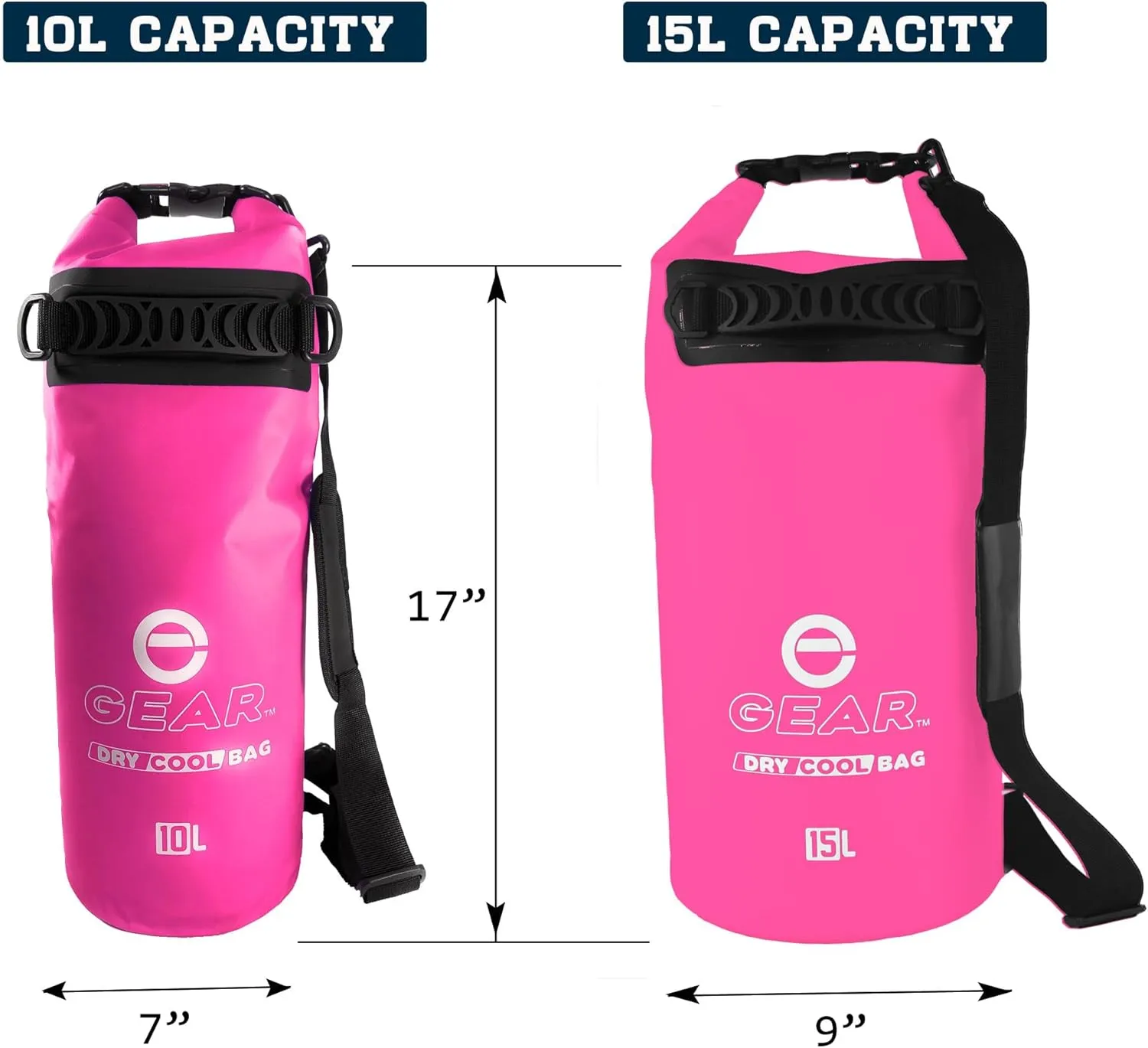 Insulated Dry Bag Floating Cooler – 10L / 15L / 25L Roll Top, Leak Proof, Waterproof, Collapsible, with Padded Shoulder Strap - Perfect for Kayaking Fishing Beach