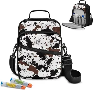 Insulin Travel Case, Cow Pattern Diabetes Supplies Bag, Diabetic Medication Organizer Bag with Shoulder Strap for Diabetic Supplies