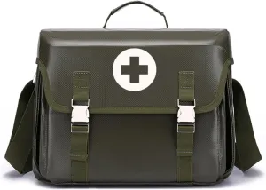 IOCCIOBB First Responder EMT Trauma Bag Empty,First Aid Bag with Handle and Shoulder Strap for Emergency at Home, Office, Car, Outdoors, Boat, Camping, Hiking(Army Green)