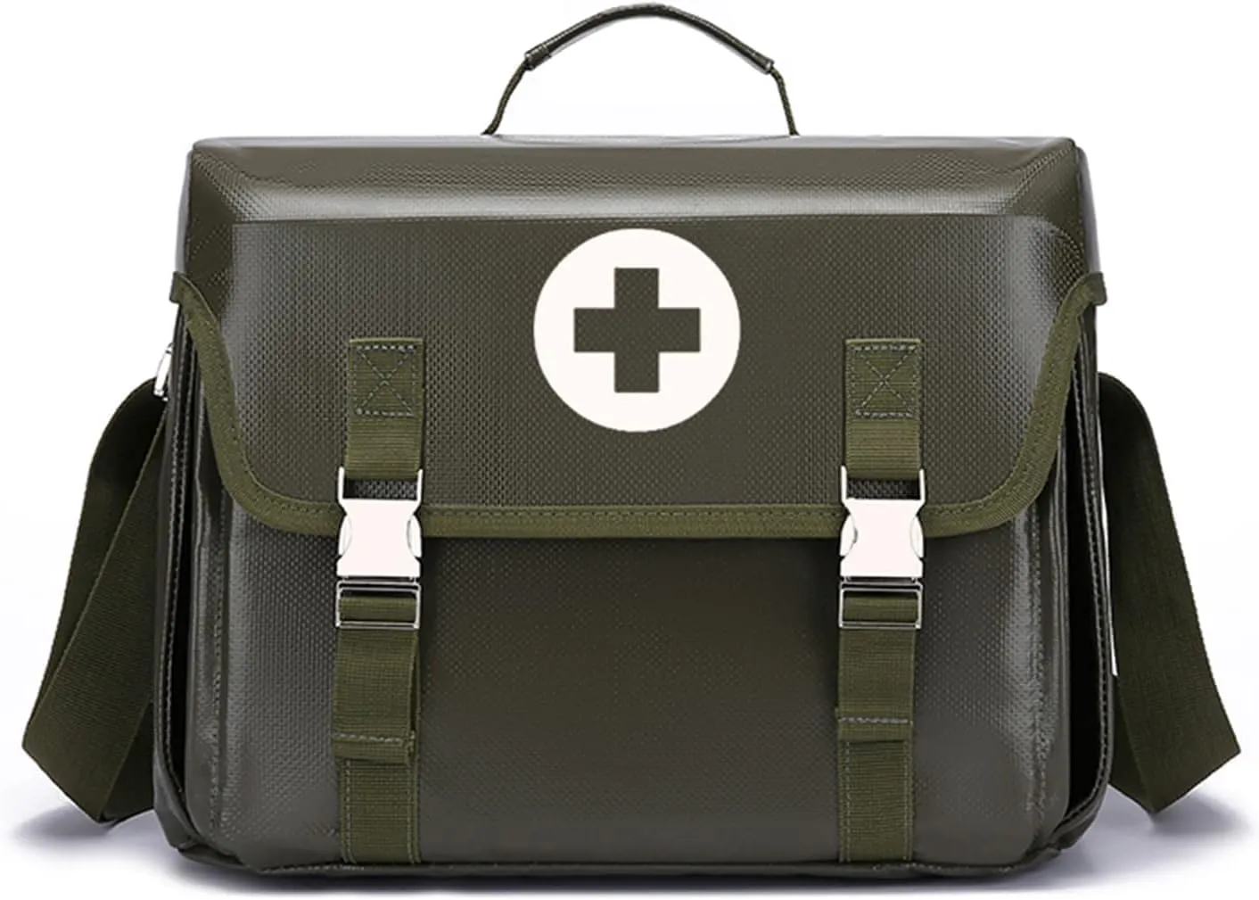 IOCCIOBB First Responder EMT Trauma Bag Empty,First Aid Bag with Handle and Shoulder Strap for Emergency at Home, Office, Car, Outdoors, Boat, Camping, Hiking(Army Green)