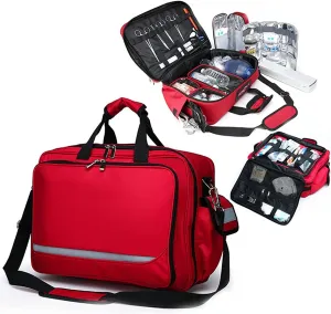IOCCIOBB Portable First Aid Bag, Nurse Tote Bag, Large-Capacity Outdoor Travel Emergency Storage Bag Field Survival Camping Car Tactical Rescue First Aid Kit
