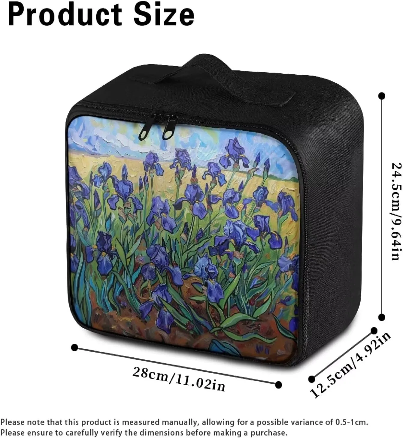 Irises First Aid Kit Bag Empty Medium Flowers First Aid Pouches Empty Medium Empty Emergency Trauma Kit Organizer Bag for Hiking, Camping, Car, Travel, Home and Outdoor