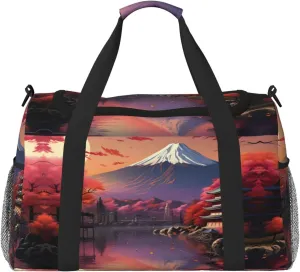 Japan Mount Fuji Landscape print Weekender Overnight Carry On Bag Gym Luggage Bag Duffel Bag for Travel Women