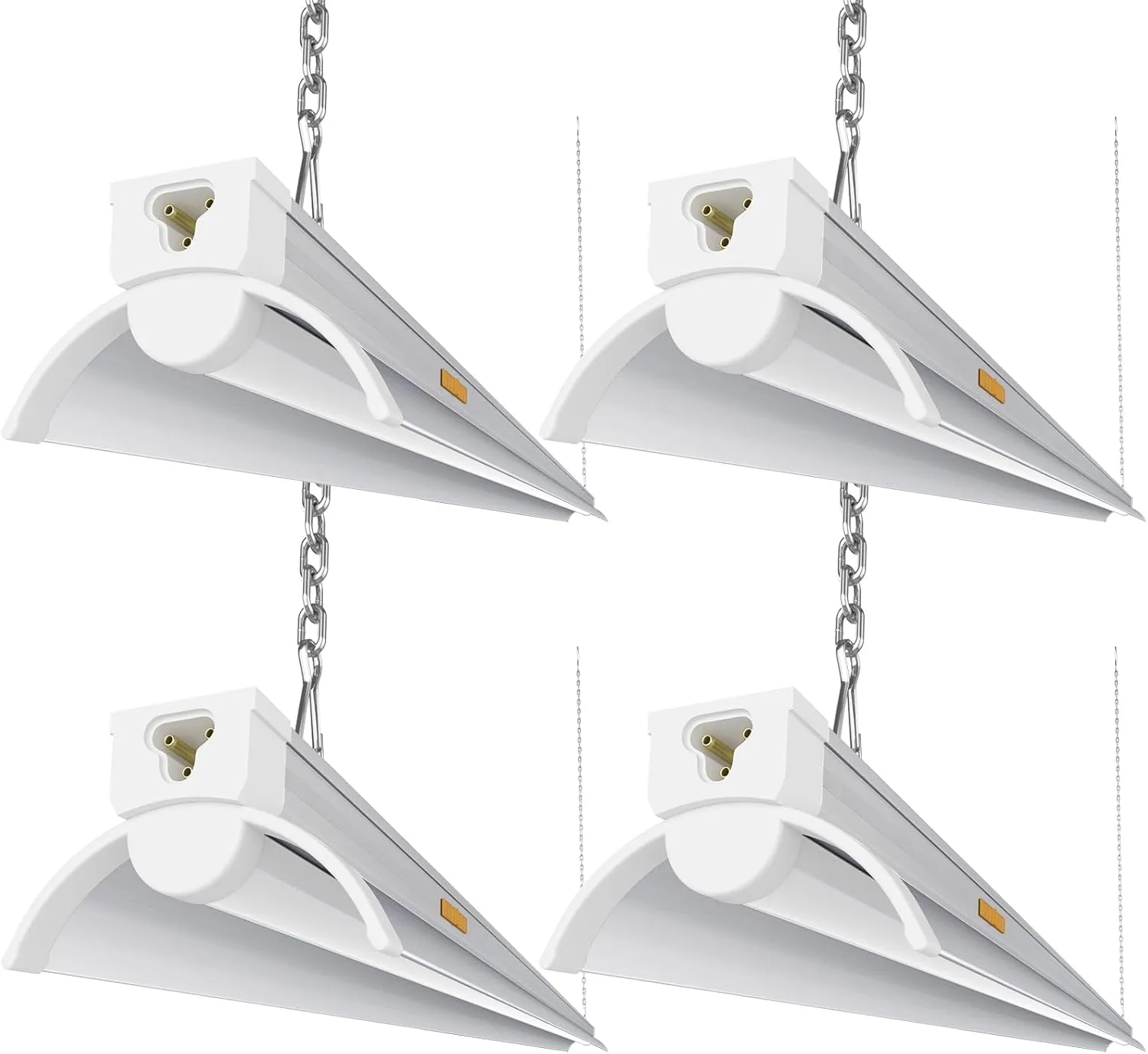 JESLED 4FT LED Shop Light 12000LM | 50-70-90W Adjustable Power | 5000K Daylight Linear Fixture | Linkable Hanging/Flush Mount for Garage, Basement, Workshops | ETL Certified